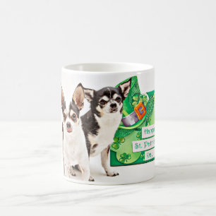 聖パトリックの日チワワの コーヒーマグカップ