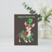 聖パトリックの日チワワ人形はがき シーズンポストカード (スタンド正面)