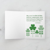 聖パトリックの日チワワ人形グリーティングカード カード (内部)