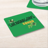 聖パトリックの日チーム、シェナニガンス隊 スクエアペーパーコースター (アングル)