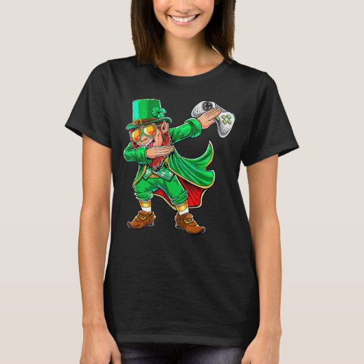 聖パトリックの日ビデオゲームダビングLeprechaun Gam Tシャツ (正面)