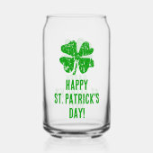聖パトリックの日ビールはラッキークローバーとグラス缶 ガラス缶 (裏面)