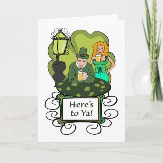聖パトリックの日ビール応援ハッピーティアーズ カード (正面)