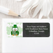 聖パトリックの日フクロウ ラベル (インサイチュ)