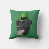 聖パトリックの日ブラックラボ クッション (裏面)