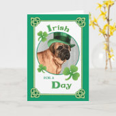 聖パトリックの日マスティフ カード (黄色い花)