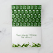 聖パトリックの日ラッキークローバー カード (内部)