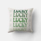 聖パトリックの日ラッキースタックとシャムロック クッション (裏面)