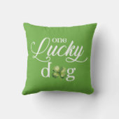 聖パトリックの日ラッキードッグおもしろいカスタム写真 クッション (裏面)