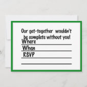 聖パトリックの日ラッキードッグ 招待状 (裏面)