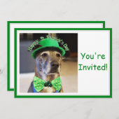 聖パトリックの日ラッキードッグ 招待状 (正面/裏面)