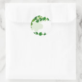 聖パトリックの日ラッキーフォーリーフクローバーシャームロック ラウンドシール (バッグ)