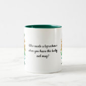 聖パトリックの日ラッキーフクロウ – 誰がレプレショーンを必要とする ツートーンマグカップ (中央)