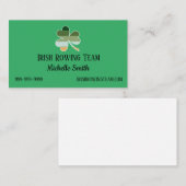 聖パトリックの日ラッキー動揺してアイリッシュシャムロック 名刺 (正面/裏面)