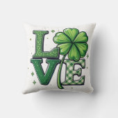 聖パトリックの日ラブクリップアートクロア クッション (裏面)