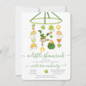 聖パトリックの日リトルシャムロック赤ちゃんシャワー 招待状 (正面)