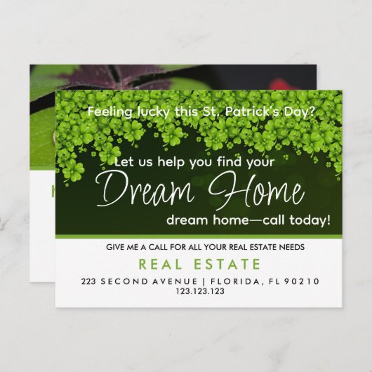 聖パトリックの日代理店の紹介発表 案内ポストカード (正面/裏面)