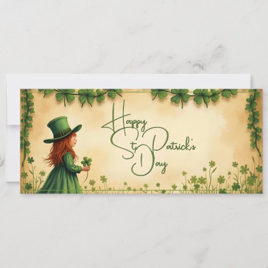 聖パトリックの日娘とシャムロック (正面)