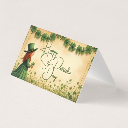 聖パトリックの日娘とシャムロック (正面)