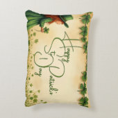 聖パトリックの日娘とシャムロック アクセントクッション (裏面(縦))