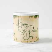 聖パトリックの日娘とシャムロック ジャンボコーヒーマグカップ (正面)