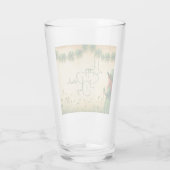 聖パトリックの日娘とシャムロック タンブラーグラス (裏面)