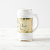 聖パトリックの日娘とシャムロック ビールジョッキ (正面右)