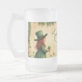 聖パトリックの日娘とシャムロック フロストグラスビールジョッキ (左)