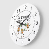 聖パトリックの日岩 ラージ壁時計 (傾斜)