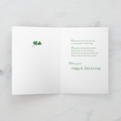 聖パトリックの日帽子と花 カード (内部)