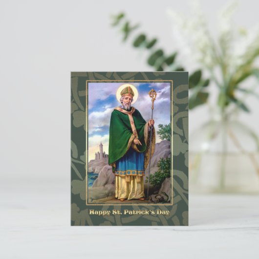 聖パトリックの日恵み宗教的はがき ポストカード (スタンド正面)