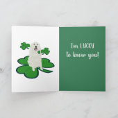 聖パトリックの日犬のパターン カード (内部)