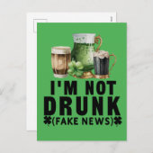 聖パトリックの日私はアイリッシュ飲ではない シーズンポストカード (正面/裏面)