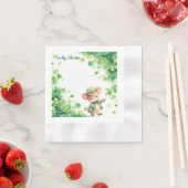 聖パトリックの日紙ナプキンとマウス魅力的 縁ありカクテルナプキン (インサイチュ)