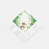 聖パトリックの日紙ナプキンとマウス魅力的 縁ありカクテルナプキン (角)