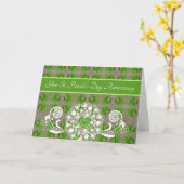 聖パトリックの日結婚のシャムロック カード (黄色い花)