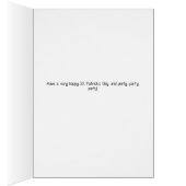 聖パトリックの日記花と緑のカード (内側 (右))