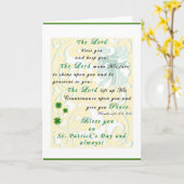 聖パトリックの日賛美のグリーティングカード カード (黄色い花)