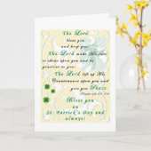 聖パトリックの日賛美のグリーティングカード カード (黄色い花)