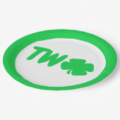 聖パトリックの日2回目の誕生日 ペーパープレート (アングル)