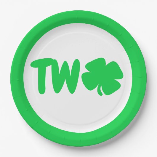 聖パトリックの日2回目の誕生日 ペーパープレート (正面)