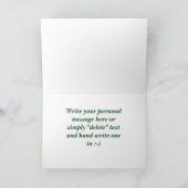 聖パトリックの日"アイリッシュラックタータンチェック" カード (内部)