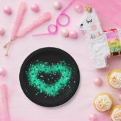 聖パトリックの日 |キラキラ絵を描輝くハートのスプレー ペーパープレート (パーティー)