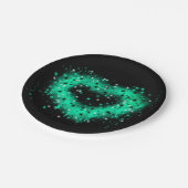 聖パトリックの日 |キラキラ絵を描輝くハートのスプレー ペーパープレート (アングル)