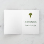 聖パトリックの日 – ケルト十字架 カード (内部)