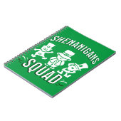 聖パトリックの日 – シェナニガンス分隊Tシャツ ノートブック (左側)