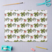 聖パトリックの日，シャムロックと馬蹄白 薄葉紙 (クラフト)