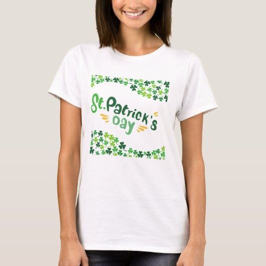 聖パトリックの日,シャムロック,アイルランド Tシャツ (正面)