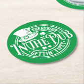 聖パトリックの日 – ティプシーおもしろいトバーンコースター ラウンドペーパーコースター (アングル)