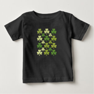 聖パトリックの日 ハート ラッキー クローバー シャムロック ベビーTシャツ